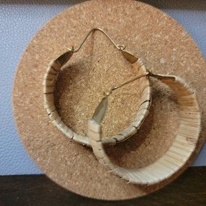 Boho Wicker Hoop Earrings